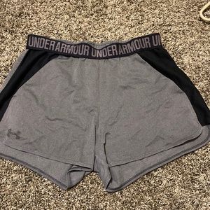 grey and black under armour shorts good condition size medium